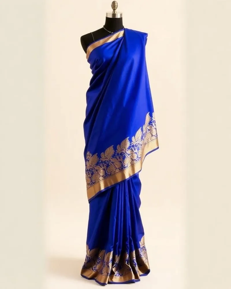 Neelambari Royal Blue Silk