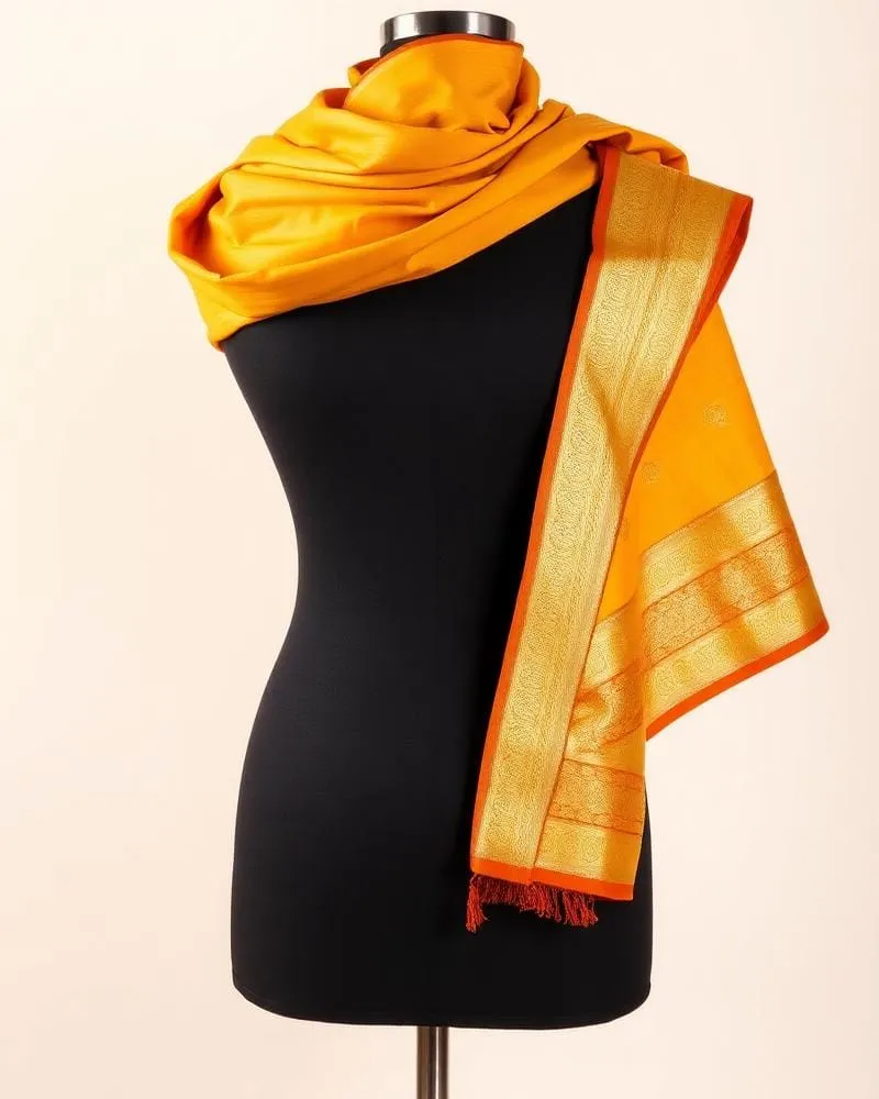 Swarna Mustard Festive Silk